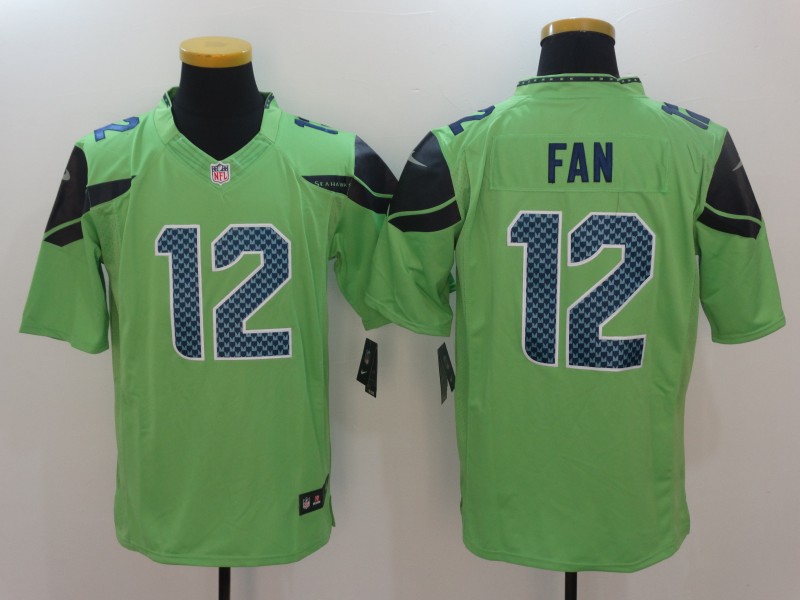 Men's Seattle Seahawks 12th Fan Green Jersey